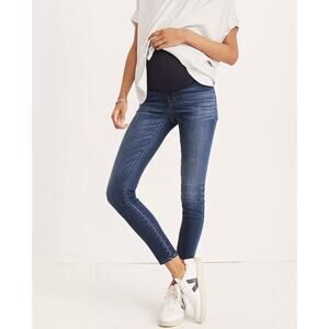 Madewell Maternity Over-the-Belly Skinny Jeans in Danny Blue Wash Denim 28